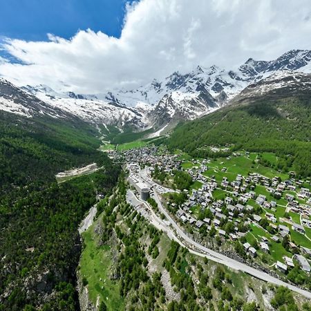 Helles, Chalet-Stil Apartment Mit Allalinblick Saas-Fee Eksteriør bilde